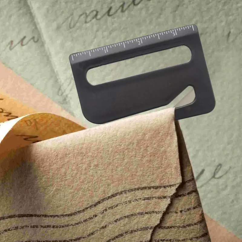 Letter Opener Envelope Mail Slitter Wrapping Cutter Box Opener Safe Mail With Pointed End Magnifying Glass Ruler