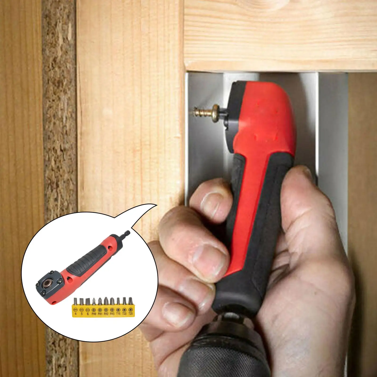 Adattatore Angolo Retto Per Cacciavite Elettrico - 90 Gradi, Per Spazi Stretti, Materiale Resistente