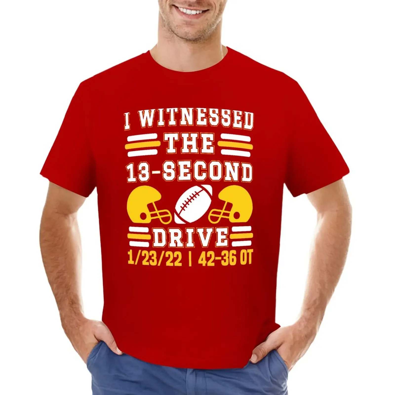 

I Witnessed The 13 Second Drive | Believe 13 Seconds | Funny Football Quote T-Shirt blanks oversized mens graphic t-shirts anime