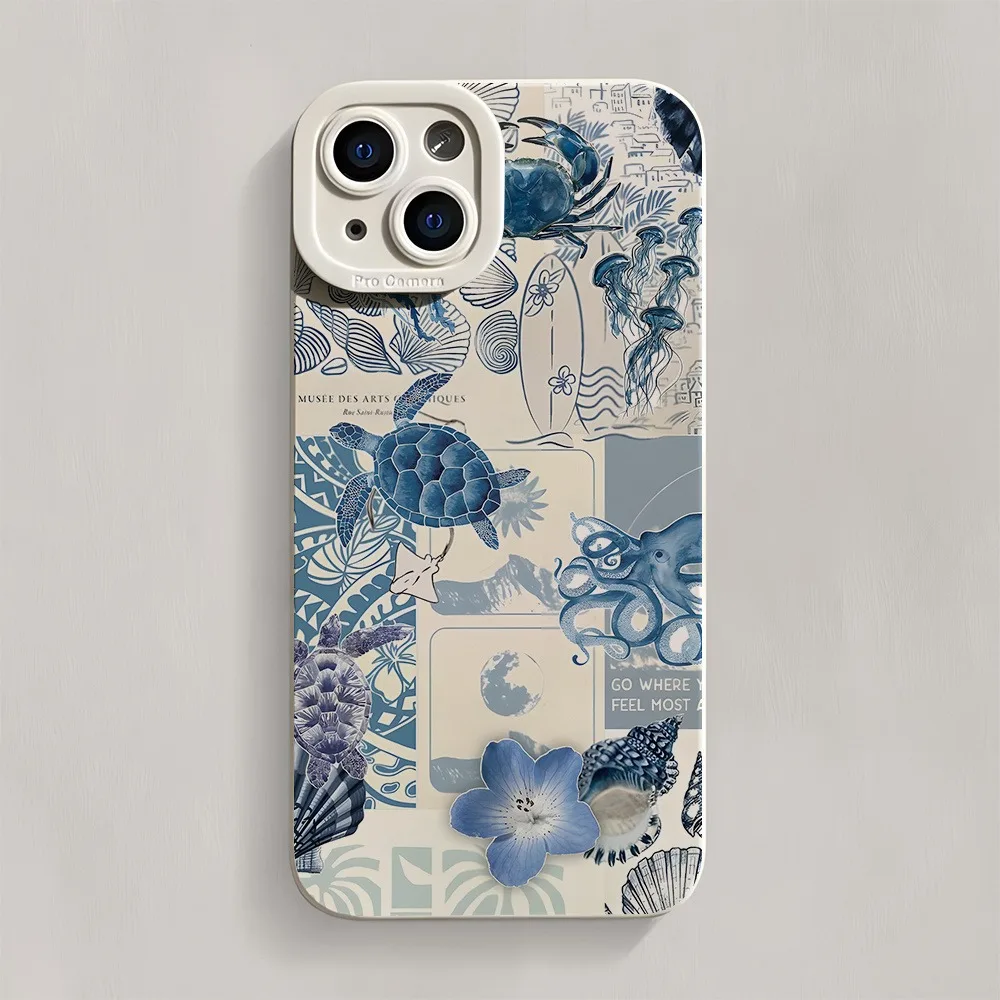 Coastal Sea Star Turtle Ocean Phone Case Cover