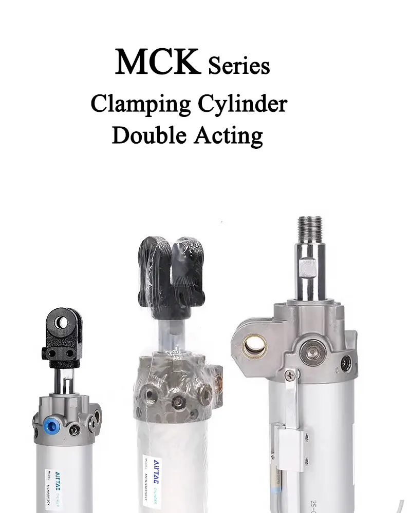 AirTAC MCK Series Stainless Steel Dust Ring Welding Clamping Air Cylinder MCKA/MCKB40/50/63/MCK80 Stroke 50 75 100 125 150mm-S-Y