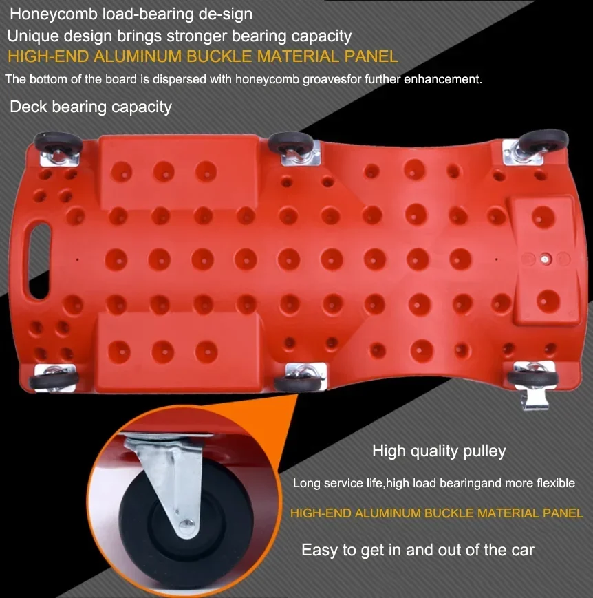 36 inch Car Repair Lying Board with LED Light Skateboard Spare Parts Repair Board Car Vehicle Service Maintenance Tool