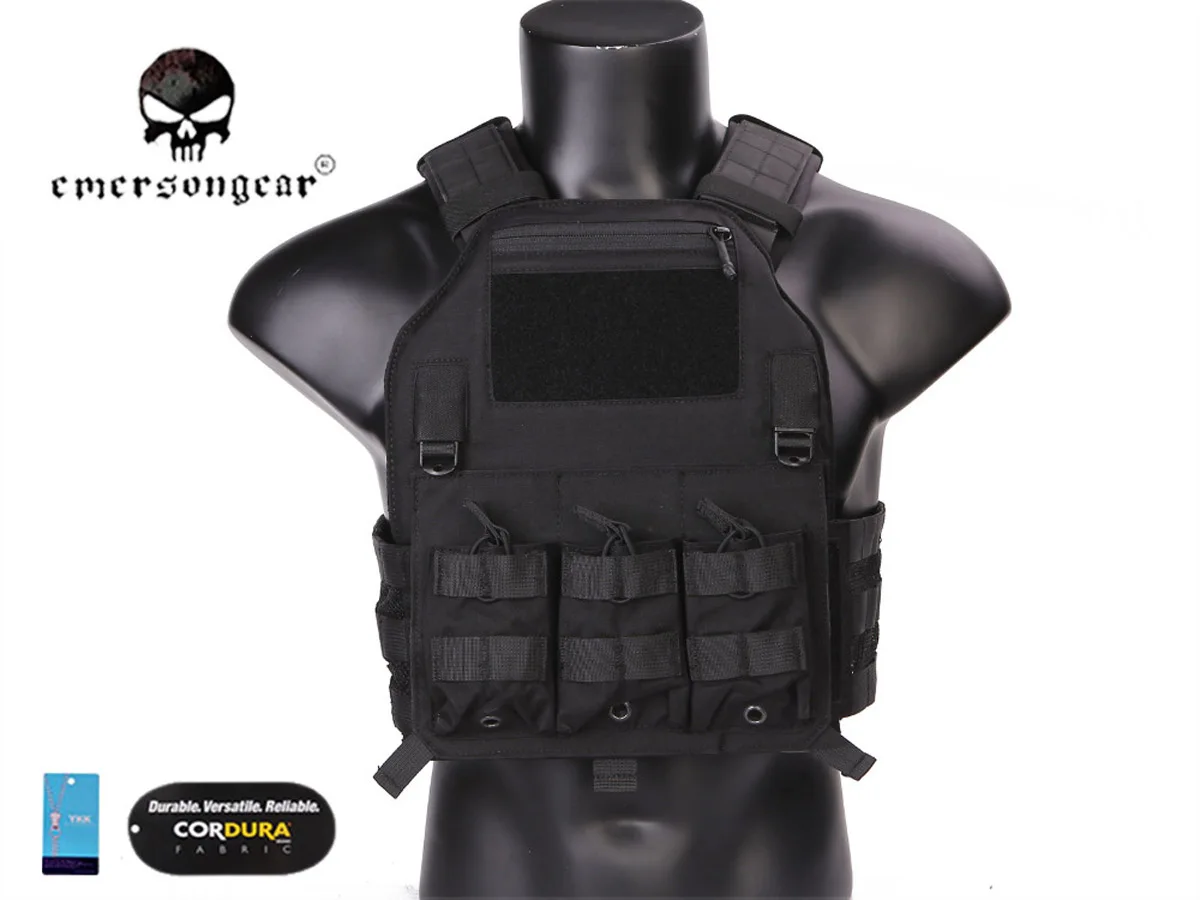 Emersongear Tactical Military Molle Combat Vest 420 PLate Carrier Black EM7362BK