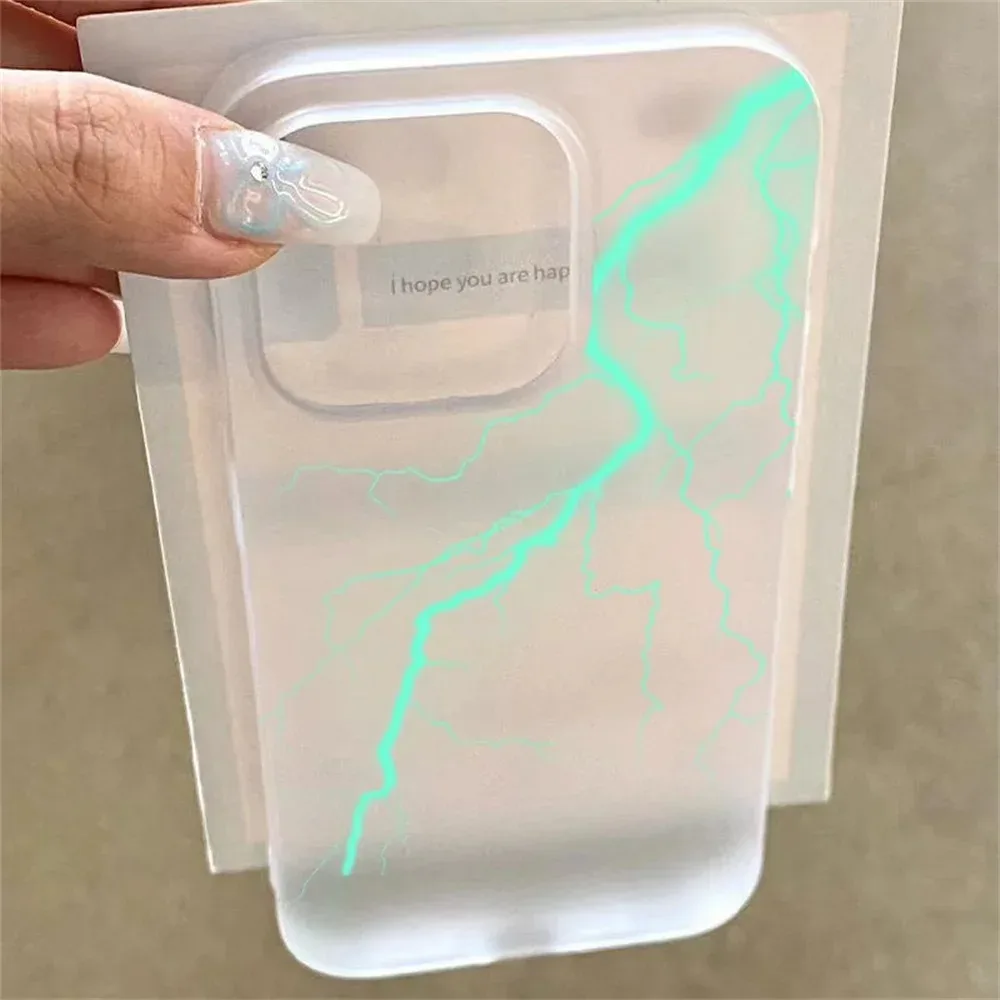 Creative Lightning Transparent Matte Slim Case - Soft Silicone Protective Cover