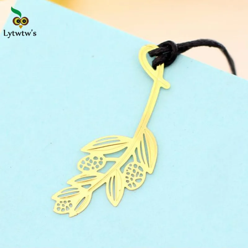 Metal Bookmark Creative Metal Bookmark Mark Page teacher Children Student Gift Stationery School Office Supplies Clover Lotus flower Maple leaf
