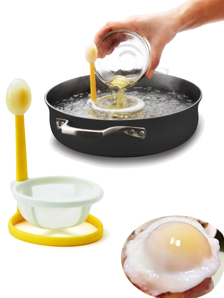 Egg Poacher Mold Creative Egg Boiler Steamer Mini Home Kitchen Cooker Gadgets Small Cooking Tools 1PC,egg cooker,egg boiler mold cup,egg poacher,silicone egg poacher