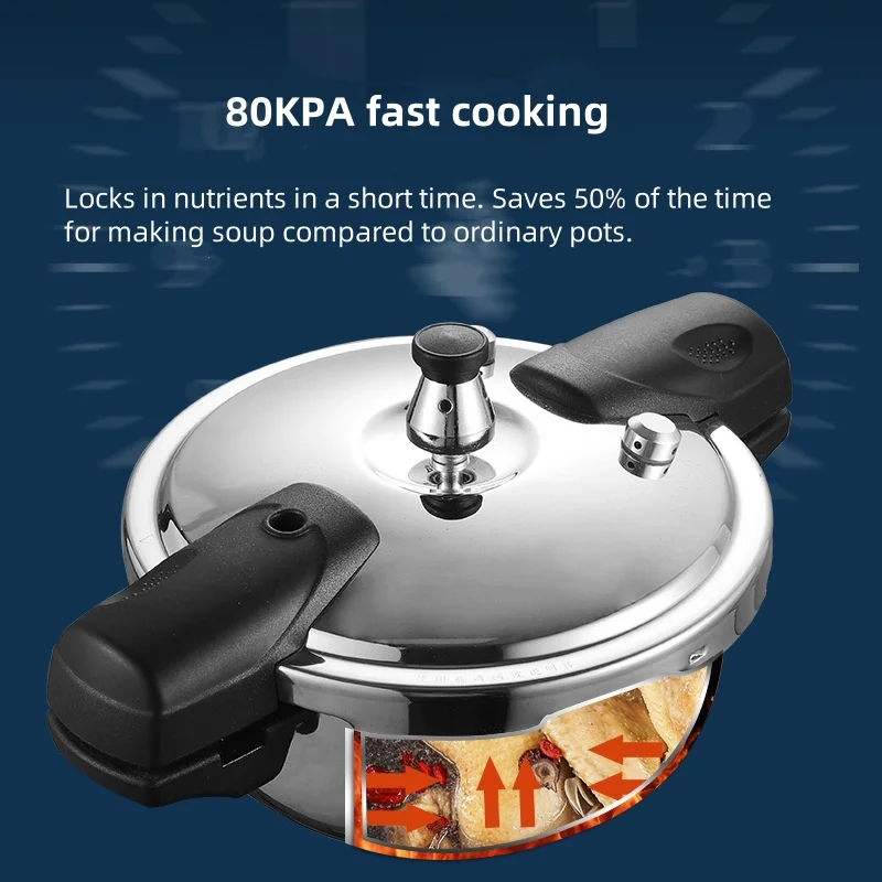 Stainless Steel Pressure Cooker Open Flame Induction Cooker Universal Household Explosion-proof Pressure Fast Cooking