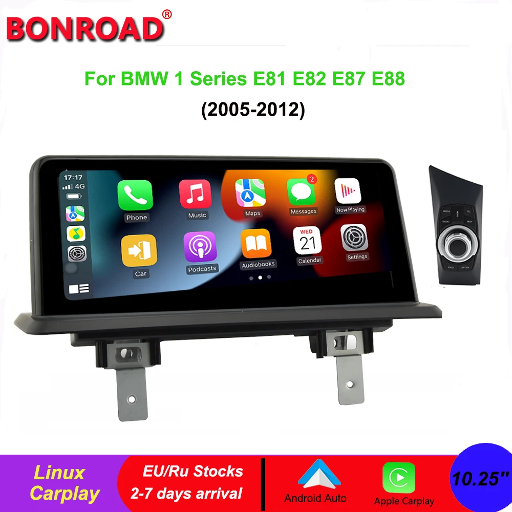 

Bonroad 10.25 BMW E87 Linux Car Multimedia For BMW 1 Series E81 E82 E87 E88 Wireless Apple CarPlay Android Auto IPS Touch Screen