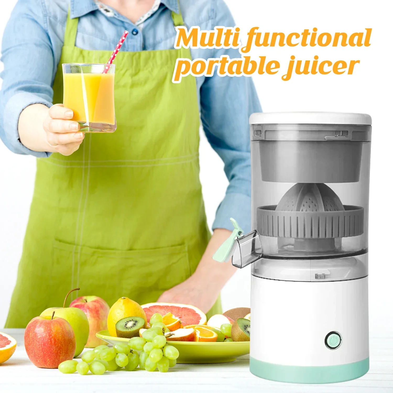 Multi-functional Electric Juicer 360° Portable Auto Orange Citrus