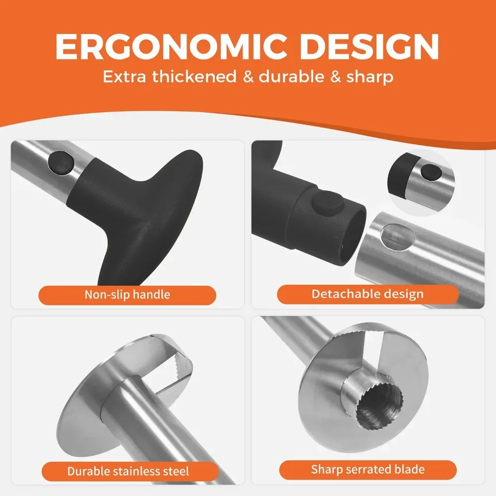Pineapple Cutter and Corer Reinforced Stainless Steel Thicker Blade Pineapple Cutter Slicer and Triple Tool Removal by Zulay
