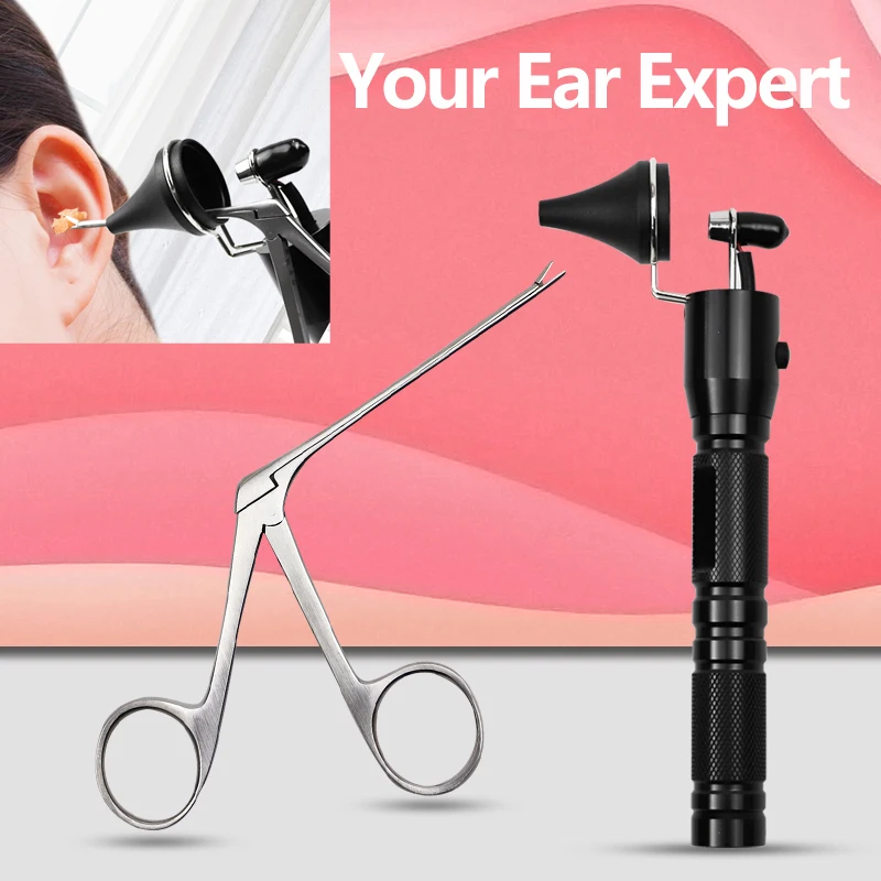 Ear Nose Cleaner Pliers Pick Endoscope Earwax Remover Hartman Micro Alligator Crocodile Veterinary Forceps Tweezer Otoscope Tool 4