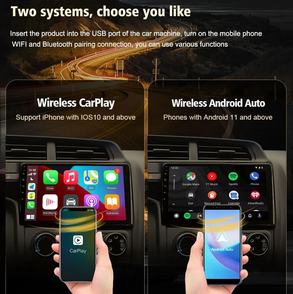 Wireless Apple CarPlay / Android Auto Adapter 