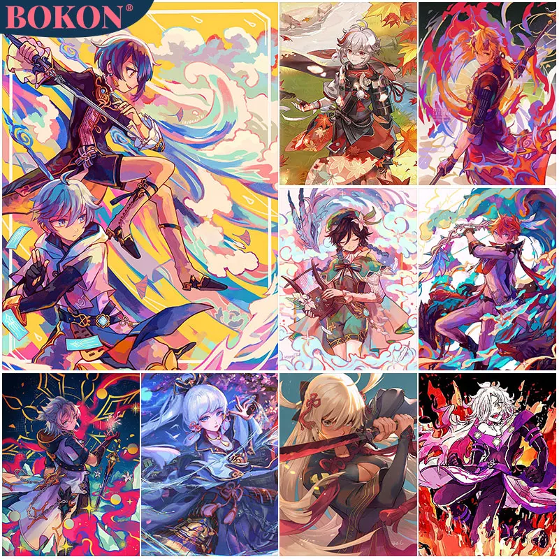 

Cartoon 5D Diamond Painting Anime Game Character Full Diamond Mosaic Diamond Embroidery Kit DIY Rhinestone Home Art Decoration