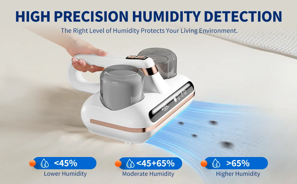 Description Picture 5 of item16KPa UV Mite Remover New Mattress Vacuum Cordless Handheld Cleaner Powerful Suction for Cleaning Bed Pillows Clothes Sofa