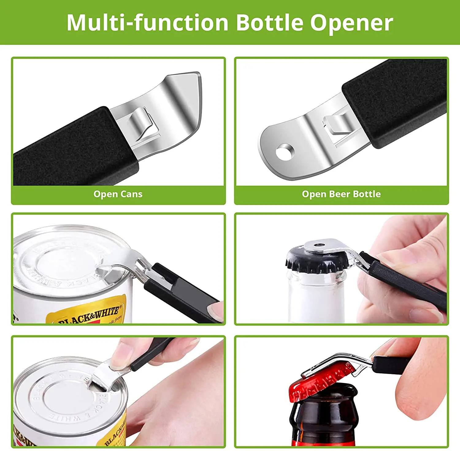 Magnetic Bottle Openers Classic Stainless Steel Beer Punch Opener