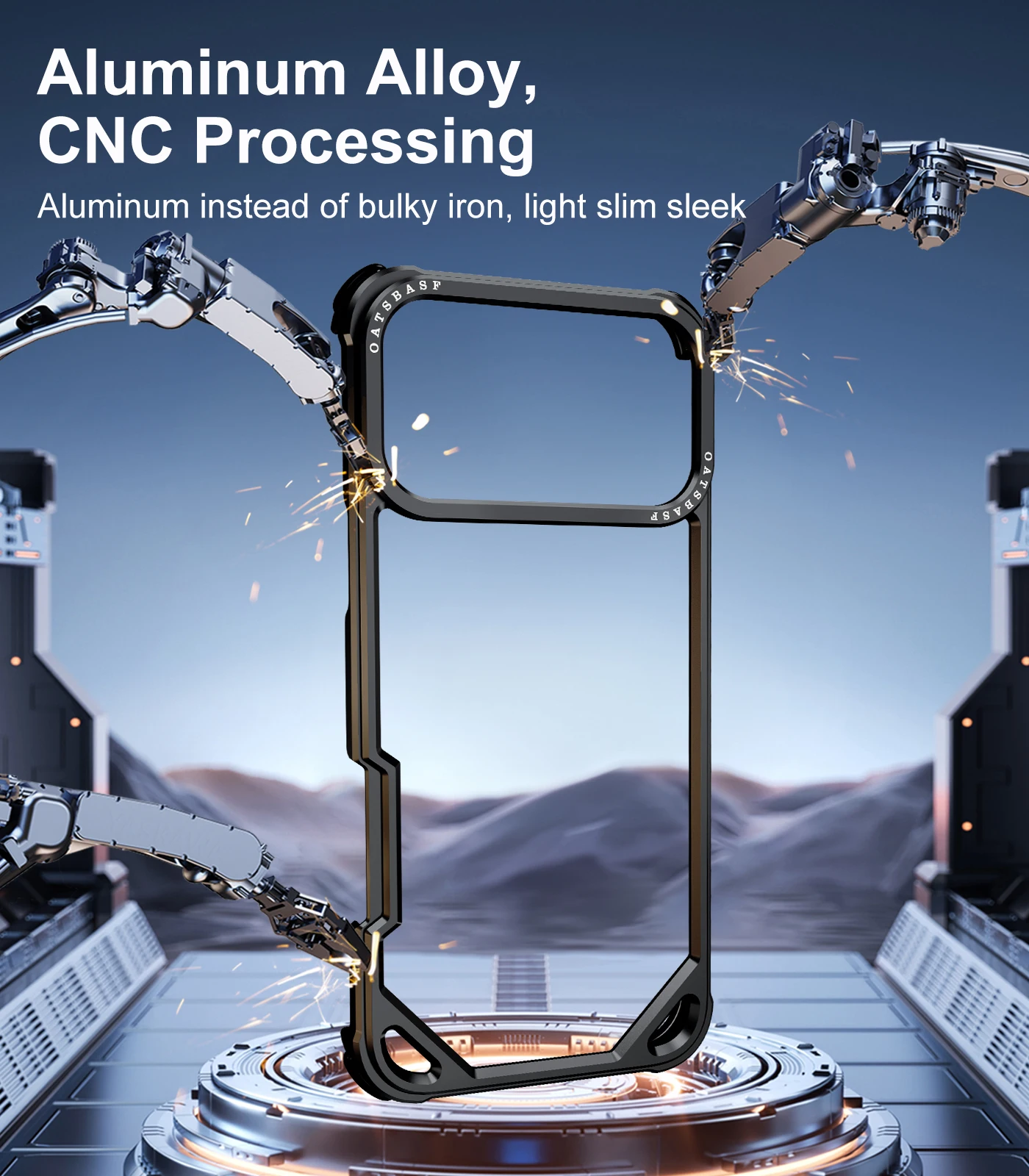 Eary Metal Frameless Phone Case for iPhone 17 Pro Max 17 Air Ultra-thin Magsafe Shell Shockproof Protector Aluminum Alloy Cover