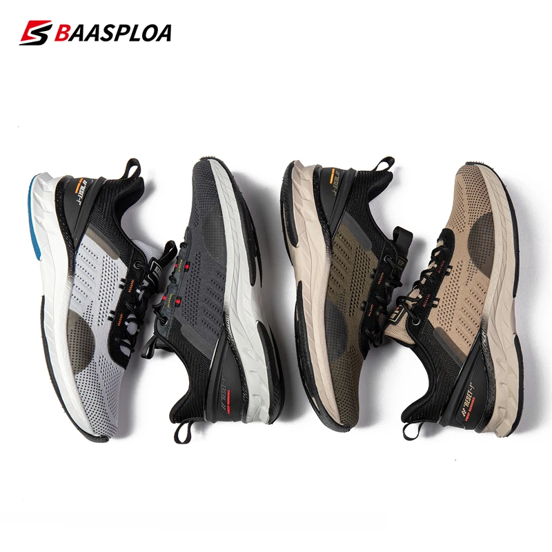 Baasploa Casual Shoes 2023 New for Man Anti Slip and Wear-Resistant Running Shoes Knit Comfortable Walking Sneakers