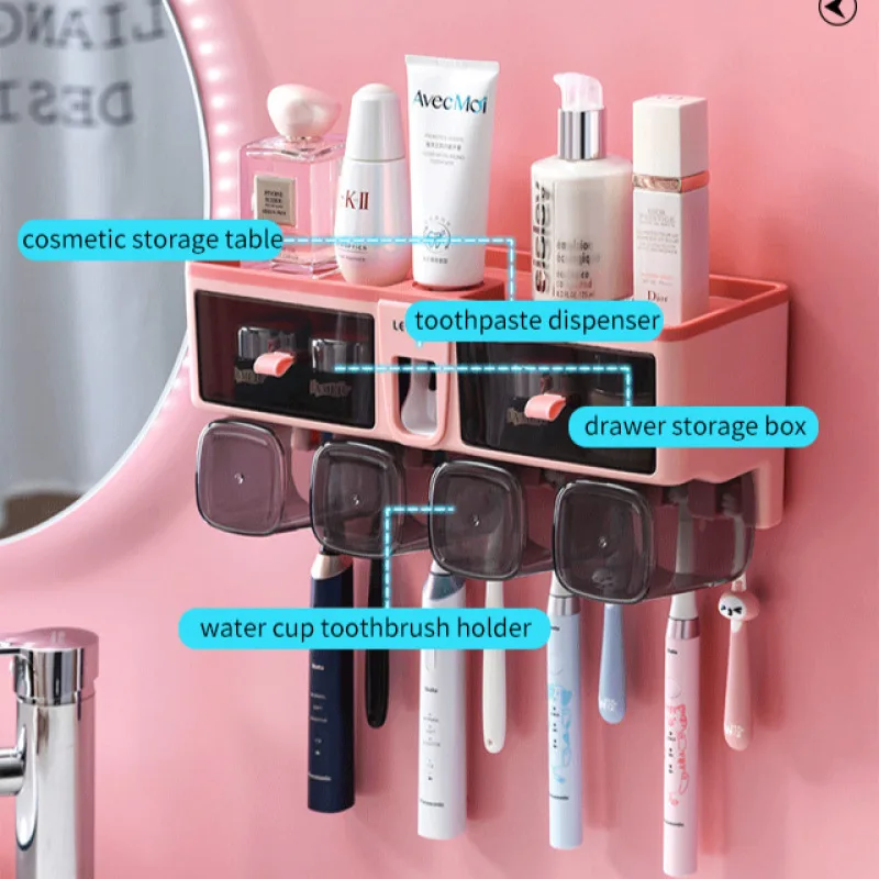 Wall Mounted Toothbrush Holder Electric Toothbrush Holder Toilet Wash Cup Set