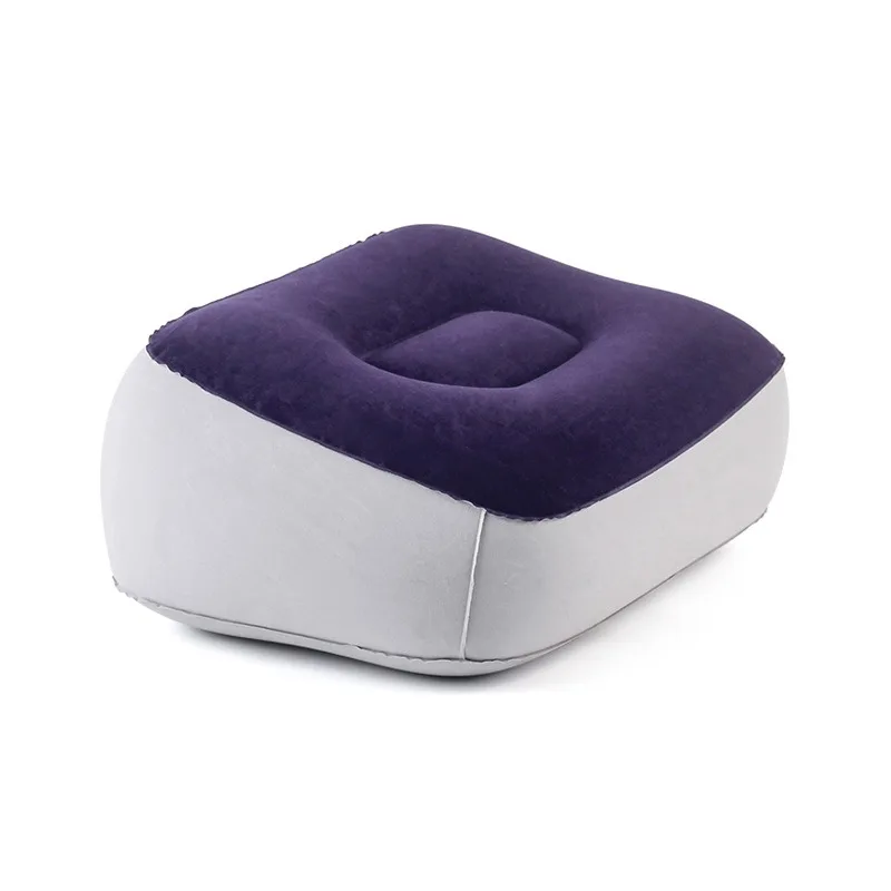 Inflatable Foot Rest Pillow for Travel Essentials Airplane Train Car Home Office Cushion Stool 4