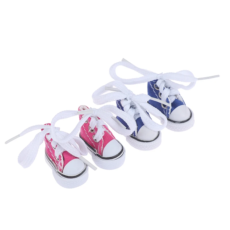 

1 Pair Mini Finger Shoes Canvas Toys Boots Cute Doll Shoes Skateboard Shoe Doll Accessories For Finger Skate Fingerboard