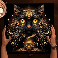 Gold Witchcraft Cat Altar Cloth Tarot Tablecloth For Spread Tarot Reading Cover Starry Sky Divination Tarot Mat Altar Decor Pad 1