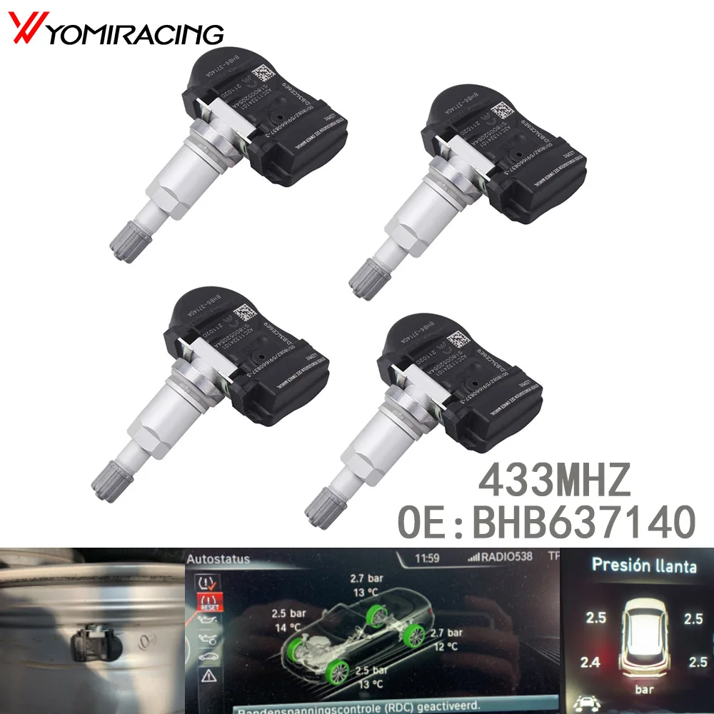 

4 pcs/Lot BHB637140A BHB637140 433MHZ Tire Pressure Sensor TPMS For Mazda 2 3 5 6 CX-5 CX5 CX-6 CX6 CX-9 CX9 MX-5 Artz GS1D37140