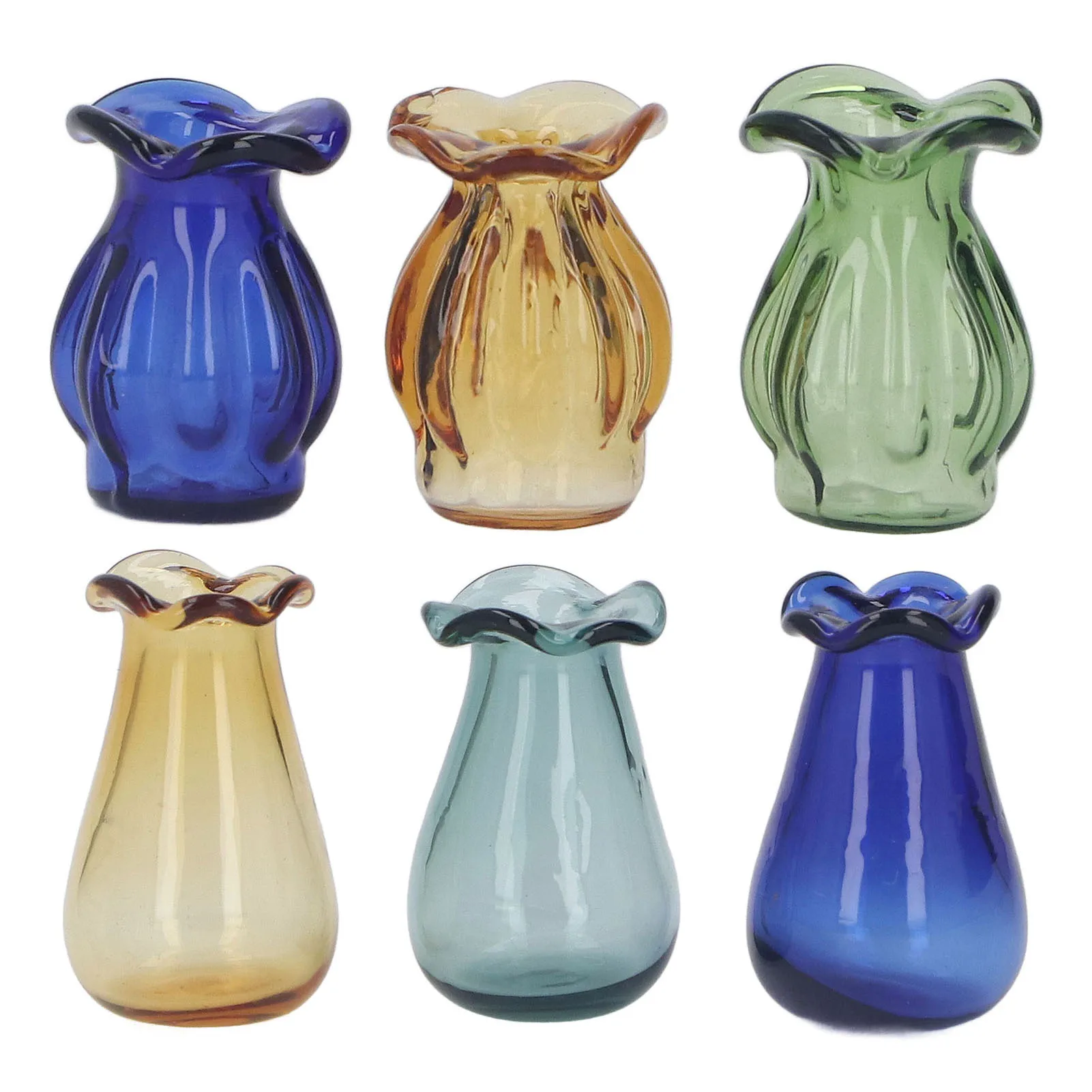 3pcs Dollhouse Glass Vase DIY Simulated Miniature Vase Dollhouse Landscape Decoration Accessories