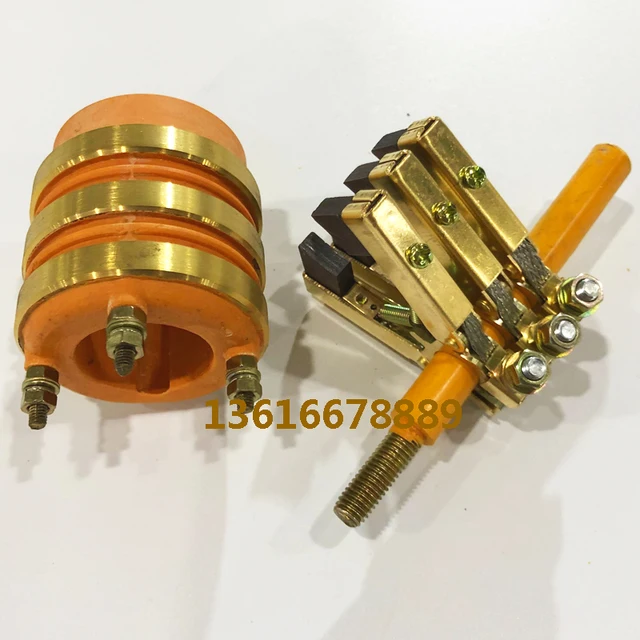 3-Utas Gyűrűgyűjtő Vezetőképes Csúszás Gyűrű Belső Átmérője 25,30,35 Külső Átmérő 58, Magasság 65 Heringbone Rézkefe Tartó - Image 3