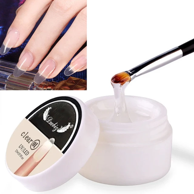 BubbleGum Gel !~ (Solid Nail Tips Gel Glue, Nail Extension Gel, Nail Art  Gel Paint Solid Patch Glue, Rhinestone Glue Gel, Glue For Press On Nails  For