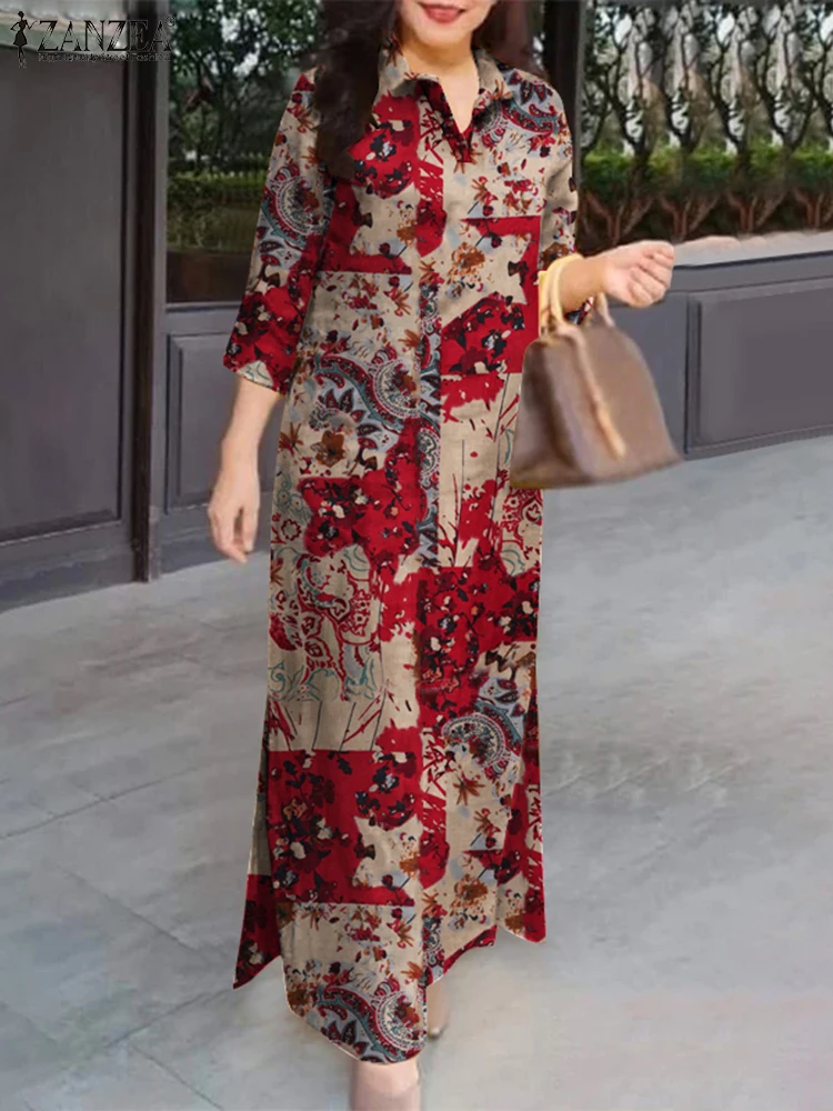 La longue robe lustrée à fente taille drapée | Icône | Robes longues et