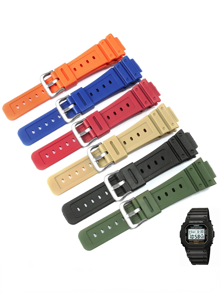 Per Accessori Per Cinturini Casio G-Shock Gw-5000 Dw-5600E Bbn M5610 Orologio Nero Strap16Mm