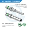 JRready ST6308 DT Connector Kit in 2,3,4,6,8,12 Pin with Solid Terminals，NEW-DT2 Crimper Equivalent to Deutsch HDT-48-00Crimper 4