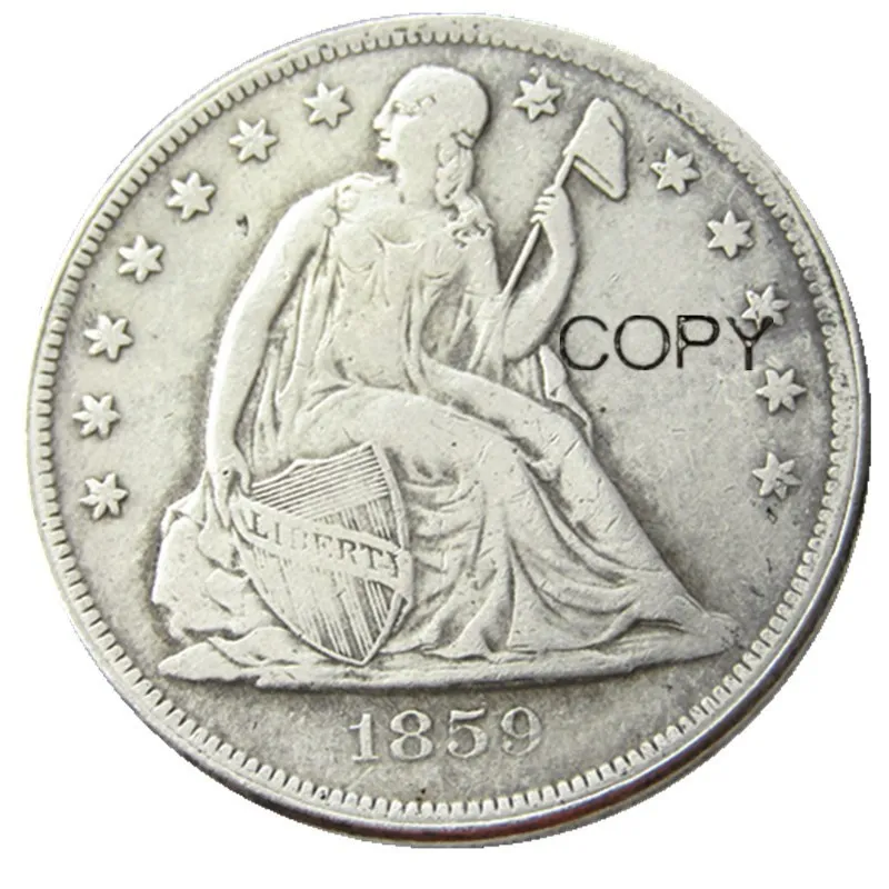 

Date 1859-O Liberty Seated Dollar Silver Plated Copy Coin