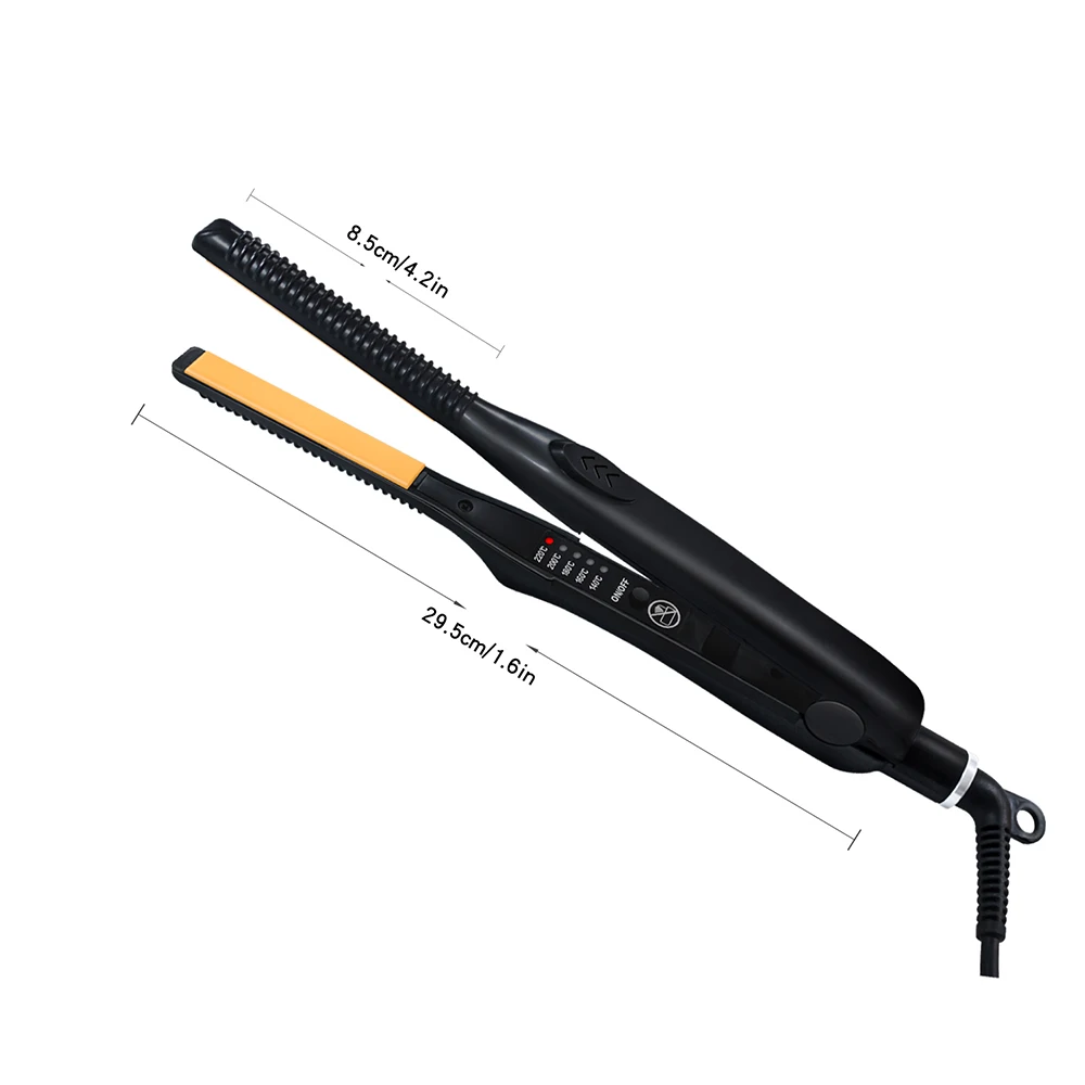 2 In 1 Hair Straightener & Curler Small Flat Iron Ceramic Hair Crimper Corrugation Short Hair Straightening Curling Styling Tool 3