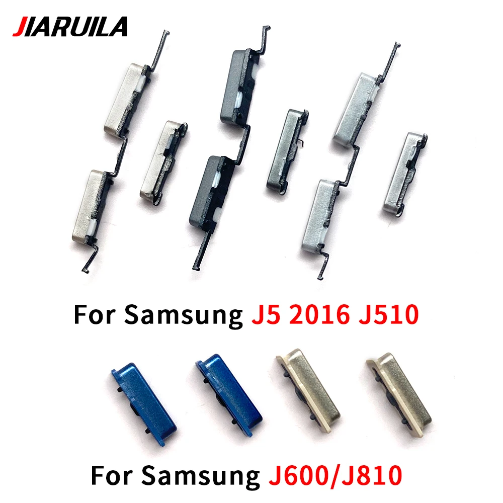 삼성 J5 2016 J510 J2 J3 J600 J810 용 전화 전원 볼륨 버튼 테스트 새로운 외부 켜기 끄기 측면 키 수리 부품