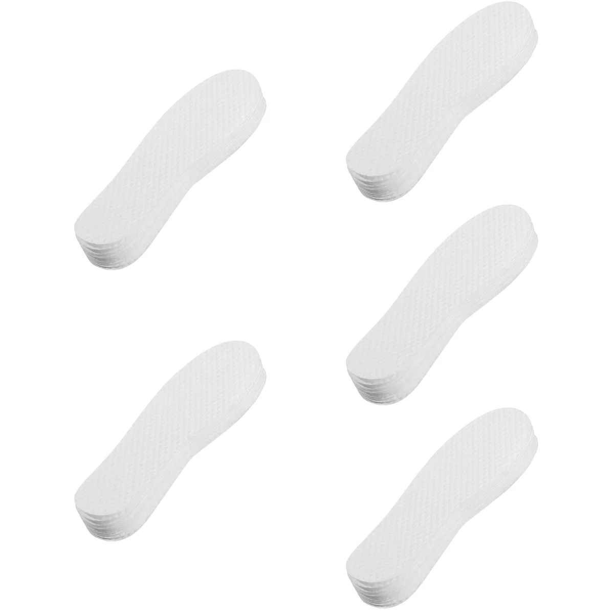 

50 Pairs Comfort Insoles Men Relief Shoe Pads Women Odorless 24x8cm Non-slip White Wood Pulp Sweat-absorbing Breathable