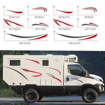 Adesivi per strisce laterali per auto Decorazione per lo styling sportivo fai da te Decalcomania per automobili Accessori per tuning per auto per auto, roulotte, rimorchio, camper