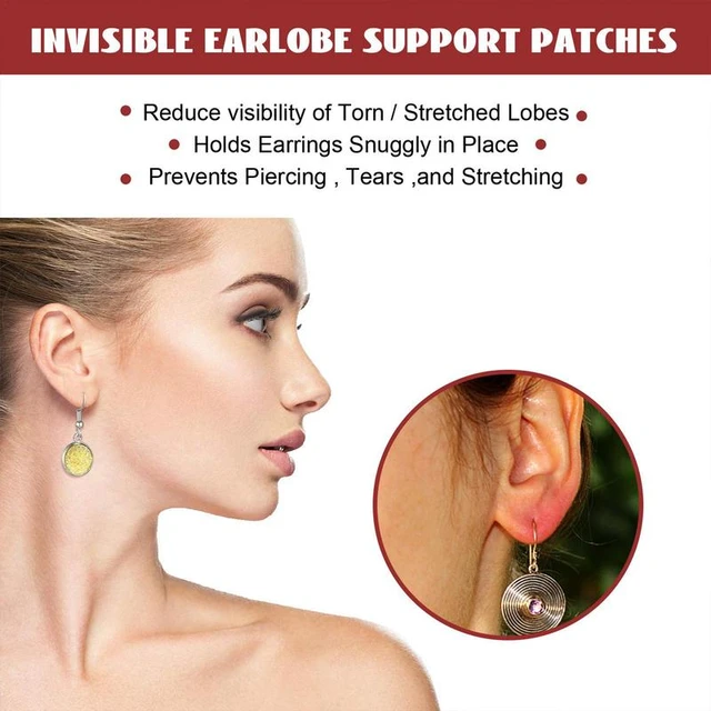 Earring Support Patches Invisible Ear Lift Stickers 50PCS Lobe Tape Relieve  Strain From Heavy Earrings For Stretched Droopy Ears - AliExpress