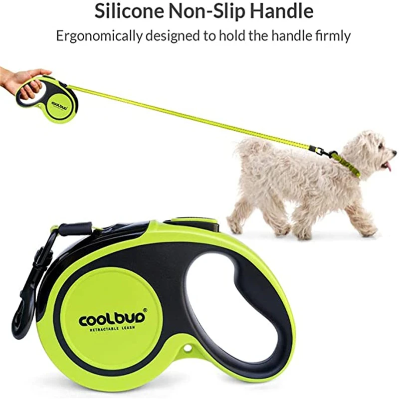 Large Dog Retractable Leash, Leashes For 50kg Dogs, One Button Braking