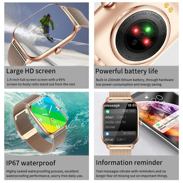 Amazfit-reloj inteligente para hombre y mujer, accesorio de pulsera  resistente al agua con esfera personalizada, banda completamente táctil,  compatible con Huawei, Xiaomi y Apple, novedad de 2023 - AliExpress