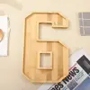 Large Wooden Number Charcuterie Board Fillable Decorative Number Food Tray Practical Wood Number Serving Tray 4