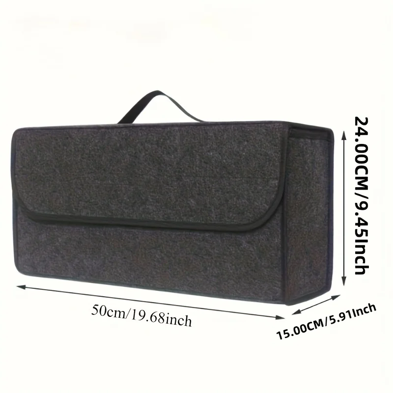 Car Trunk Organizer | Large Soft Felt Auto Storage Bag - Portable Vehicle Storage Solution