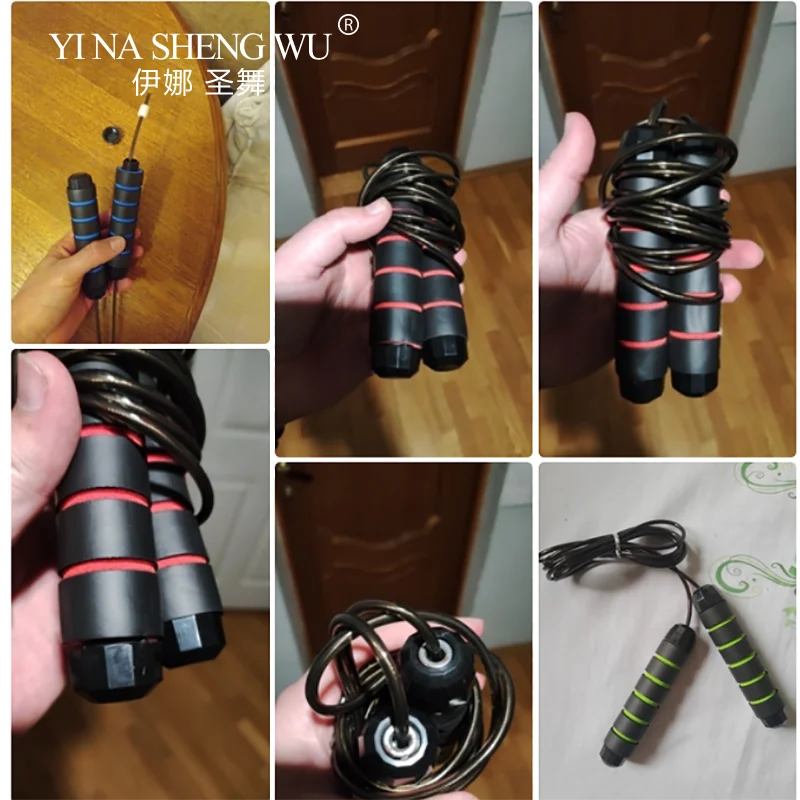 Jump Rope Rapid Speed Jump Rope Steel Wire Exercise Skipping Rope Adjustable Jumping Fitness Workout Training Home Sport Equipment