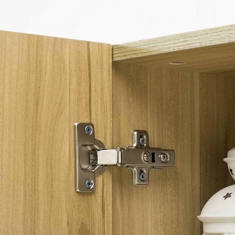 Straight Arm Full Coverage Hinge Door Wardrobe Cushion Hinge Automatic Adjustment Off Silent Damper Hardware Furniture