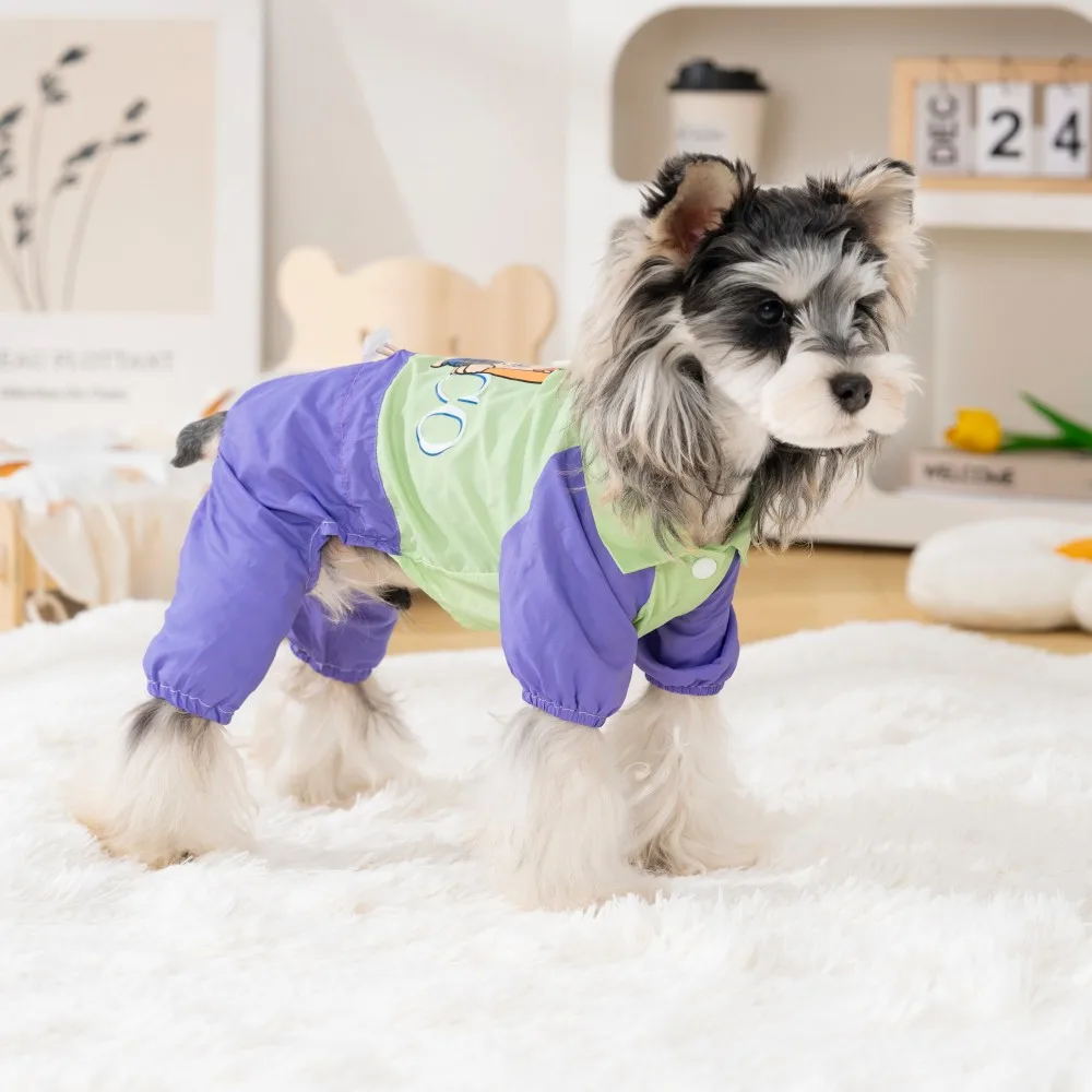 개 고양이 봄 캐주얼 잠옷 여름 부드럽고 통기성 좋은 편안한 야외 점프수트 비숑 강아지 옷