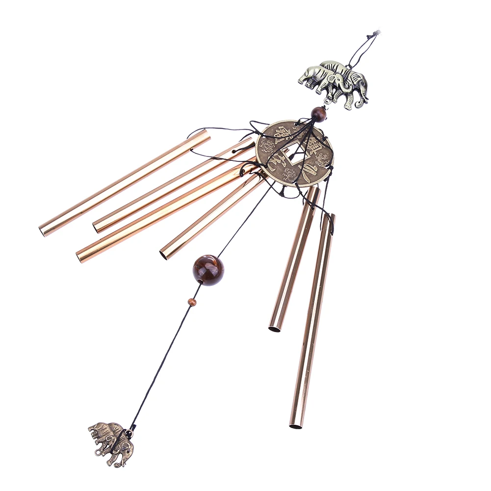 6 Tubes Wind Chimes Bells Decor Home Living Props Hanging Wind Chime Mascot Swing Wind Chimes Bells Pendant for Balcony Outdoor 3