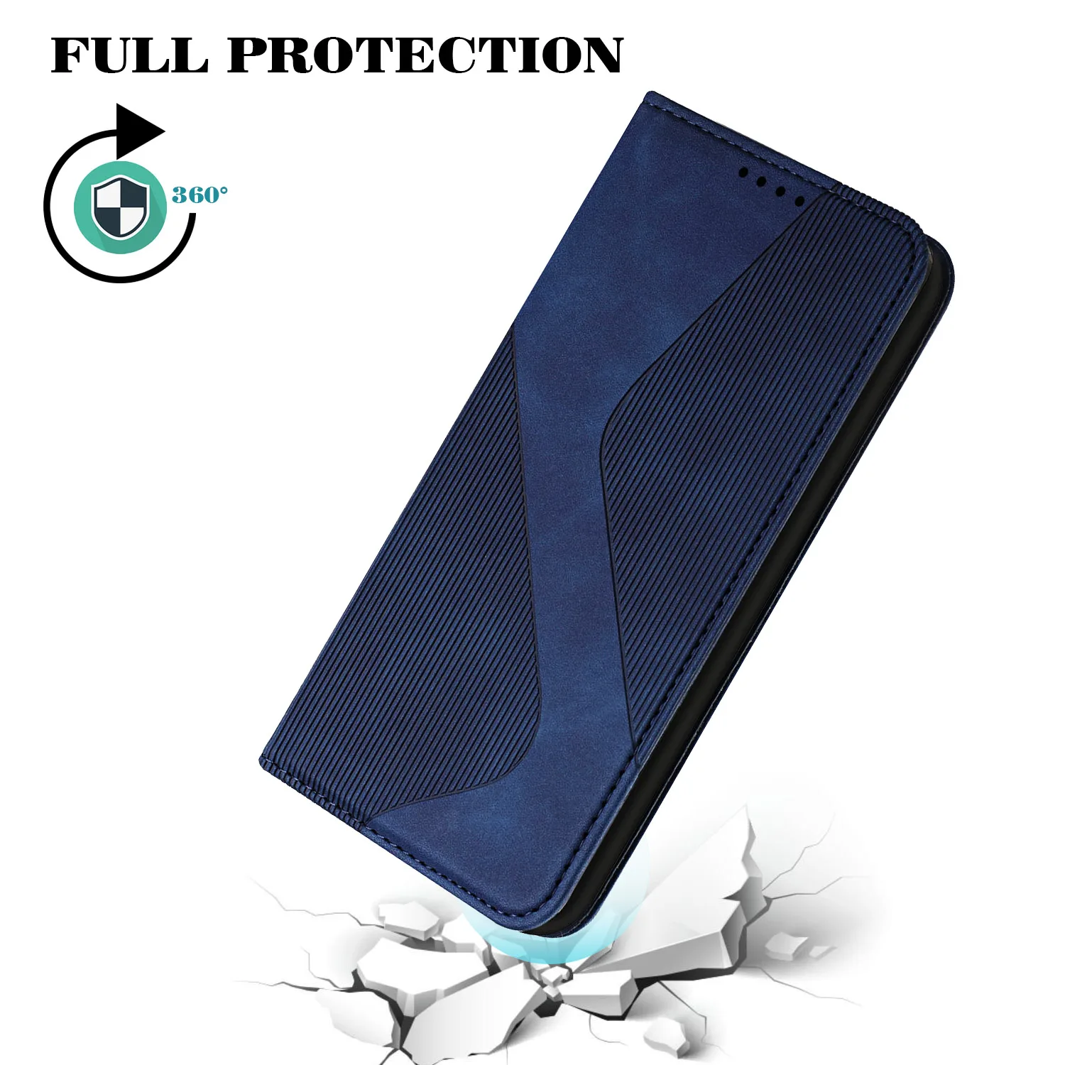 Luxury Leather Protective Wallet Phone Case with Card Holder