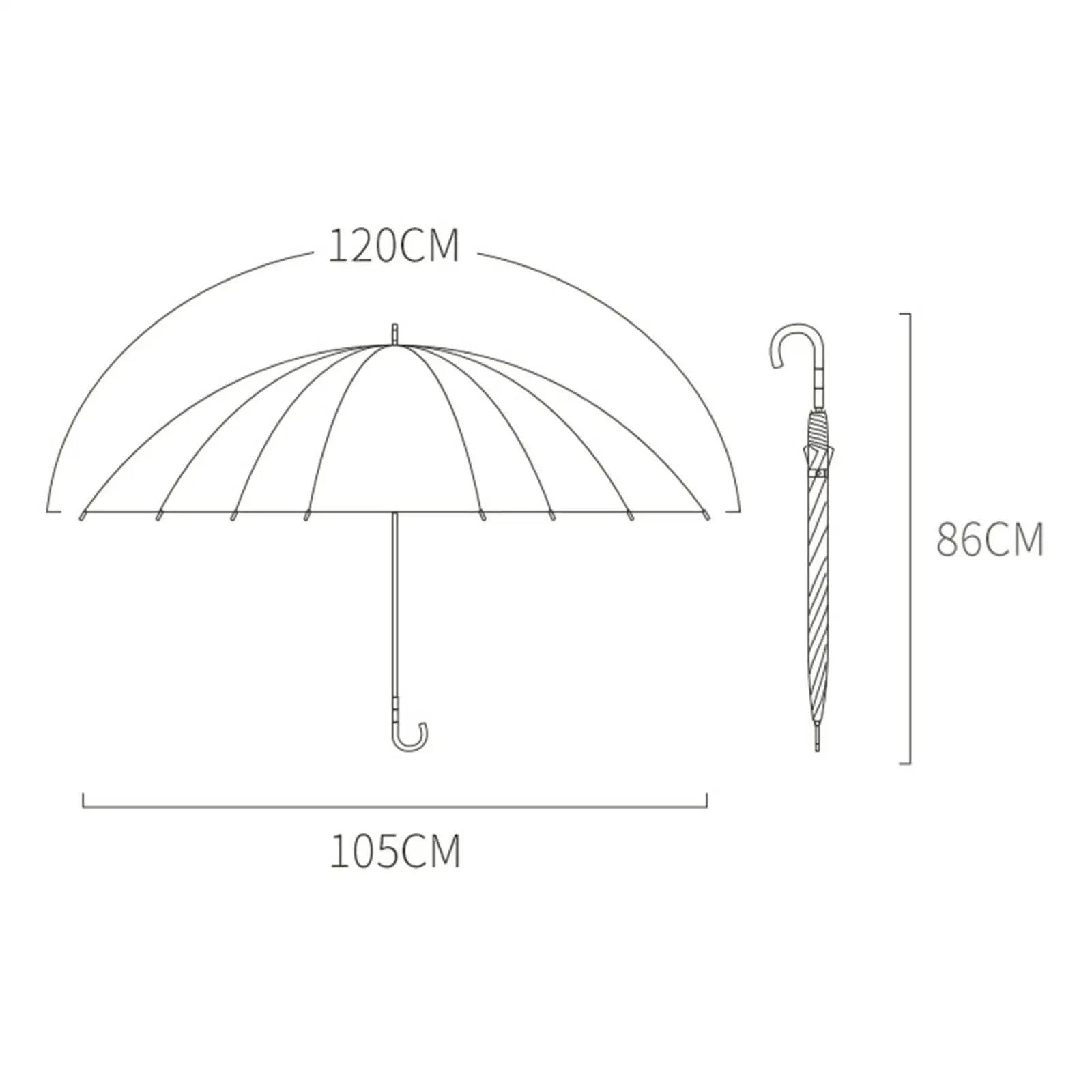 Long Handle Umbrella Waterproof Men Women Lightweight Travel Portable Umbrella