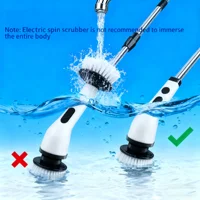 Electric Spin Scrubber, Multifunctional Cordless Cleaning Brushwith 9 Replaceable Heads, USB Rechargeable, 3-SpeedAdjustable 6