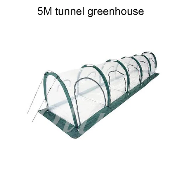 Hordozható Üvegházhatású Burkolat Pe Kerti Hőmegőrzési Alagút Sátor Növényi Növekedési Roll-Up Cipzár Ajtóval - Image 2
